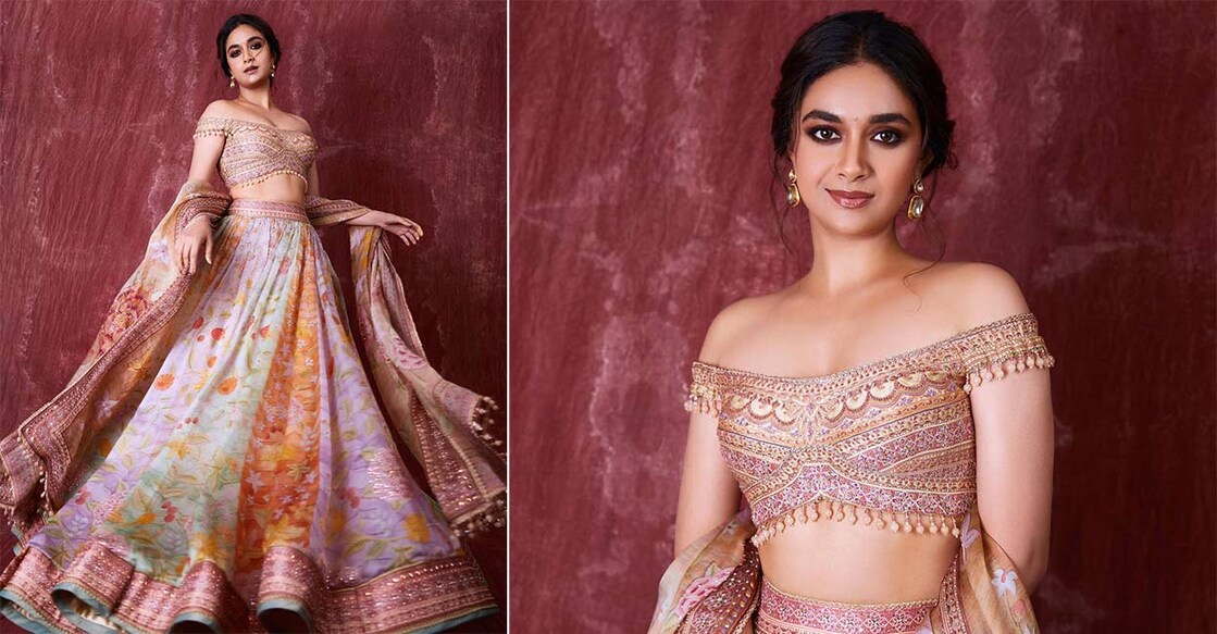 keerthy-suresh-stunning-look-in-pastel-lehenga Image Credits: Instagram/keerthysureshofficial