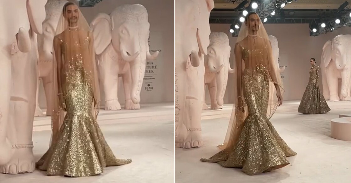 gay-model-slips-into-exquisite-lehenga-for-falguni-shane-peacock-at-india-couture-week Image Credits: Instagram/bazaarindia