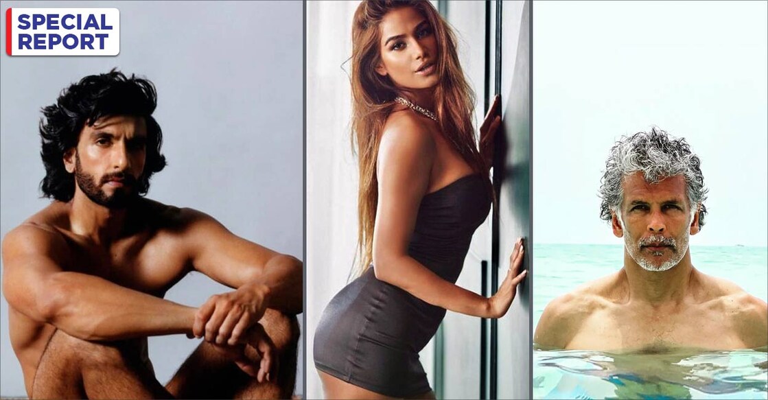 what-does-indias-law-say-about-nudity-and-obscenity-that-ranveer-singh-has-allegedly-violated രൺവീർ സിങ്, പൂനം പാണ്ഡെ, മിലിന്ദ് സോമൻ