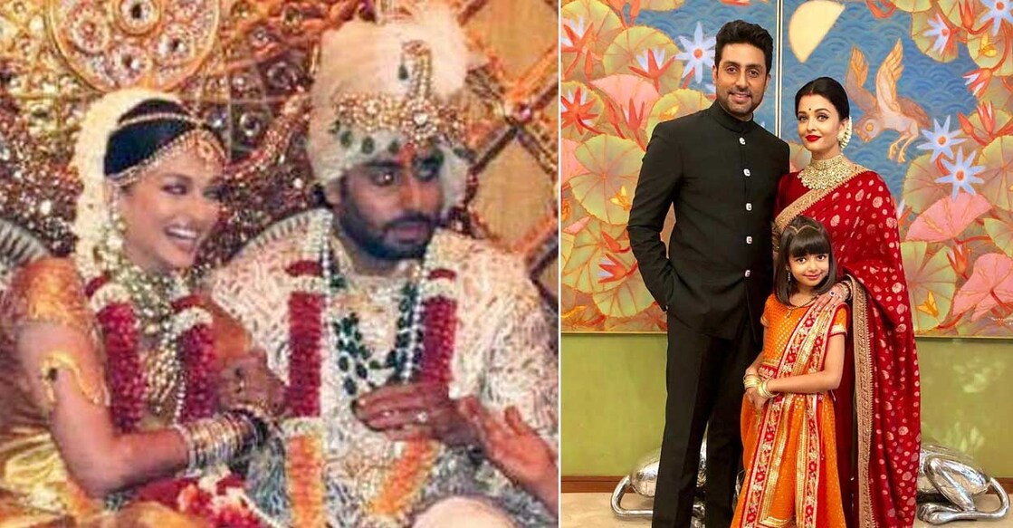 aishwarya-rai-discussed-her-wedding-outfit-while-dressed-as-a-bride-on-jodhaa-akbar ഐശ്വര്യ റായിയും അഭിഷേക് ബച്ചനും, Image Credits: Twitter