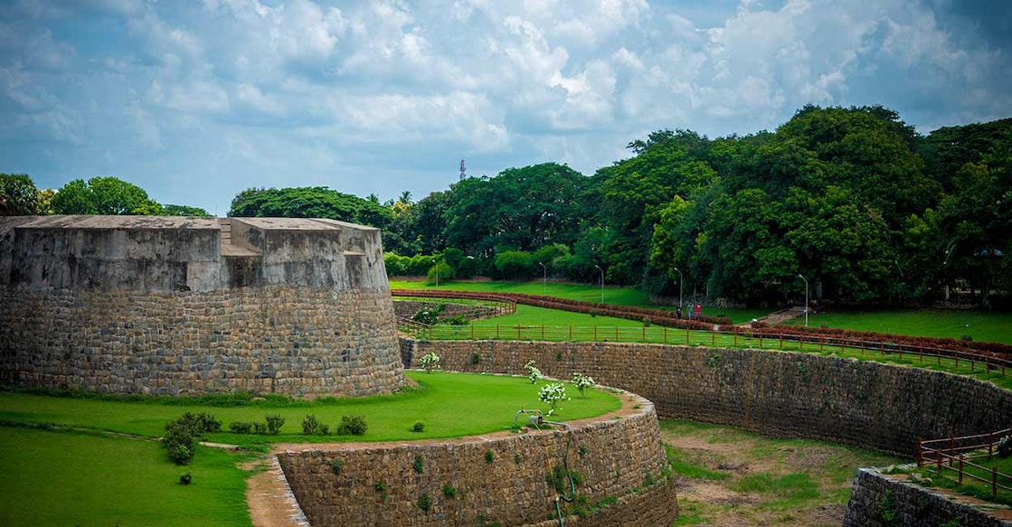 Palakkad fort garden Palakkad fort garden during a summer day. Image Credit : Gibson Thomas / Shutterstock
