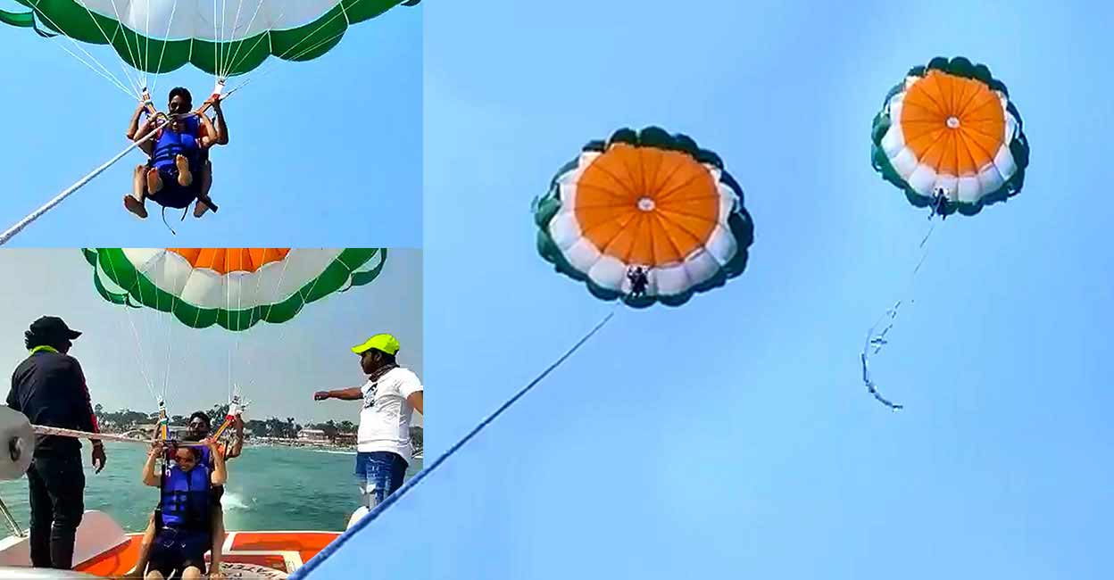 Couple breaks parachute rope into sea; Trembling view TIme News