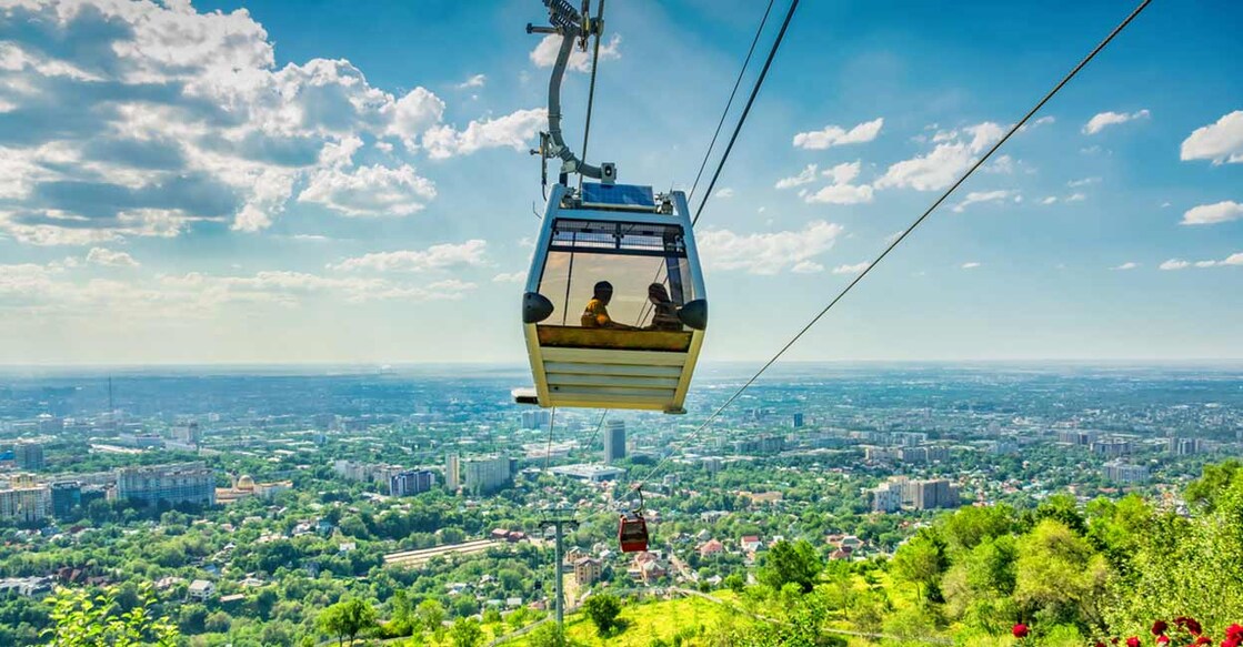 Kazakhstan1 The cable car gondola to Kok Tobe Hill in Almaty, Kazakhstan. Image Credit: benedek/istockphoto