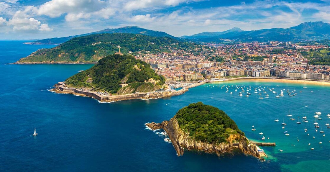 Panoramic aerial view of San Sebastian. Image Credit: bloodua/istockphoto