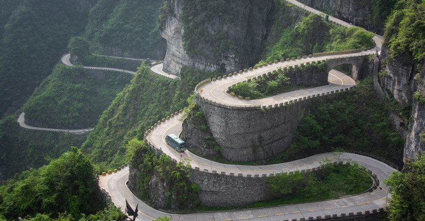 Tianmen-Mountain-road Tianmen-Mountain-road