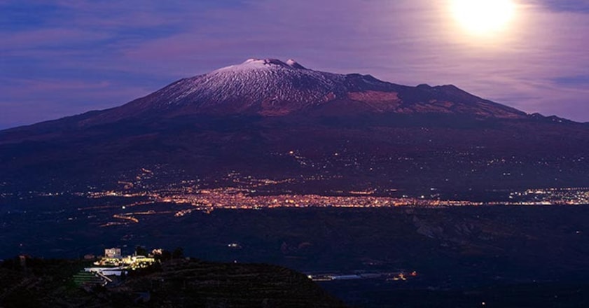 moonrise Etna moonrise Etna