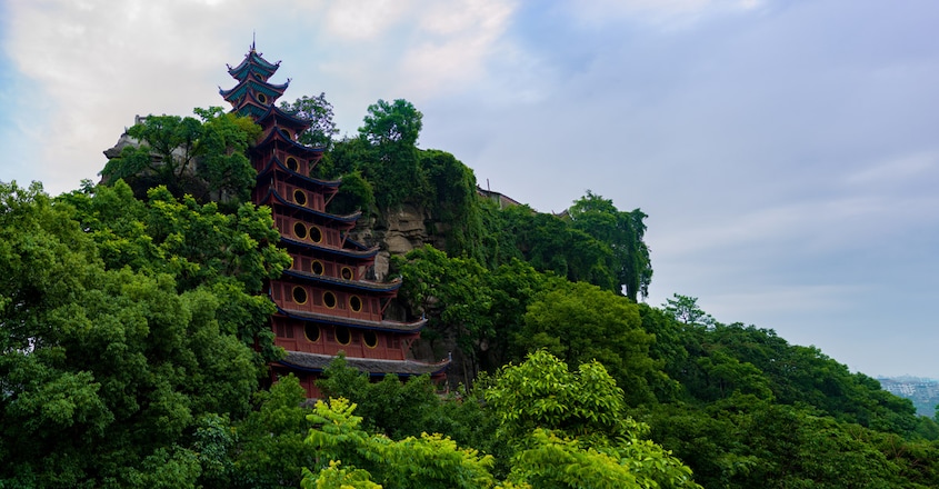 red-pagoda-on-Fengdu-Ghost-Island, red-pagoda-on-Fengdu-Ghost-Island,