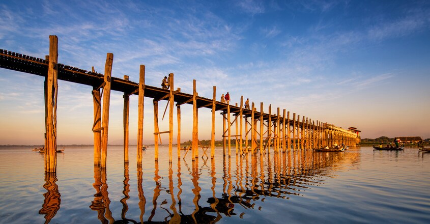 bridge-U-Bein-Bridge,-Amarapura,-Myanmar bridge-U-Bein-Bridge,-Amarapura,-Myanmar