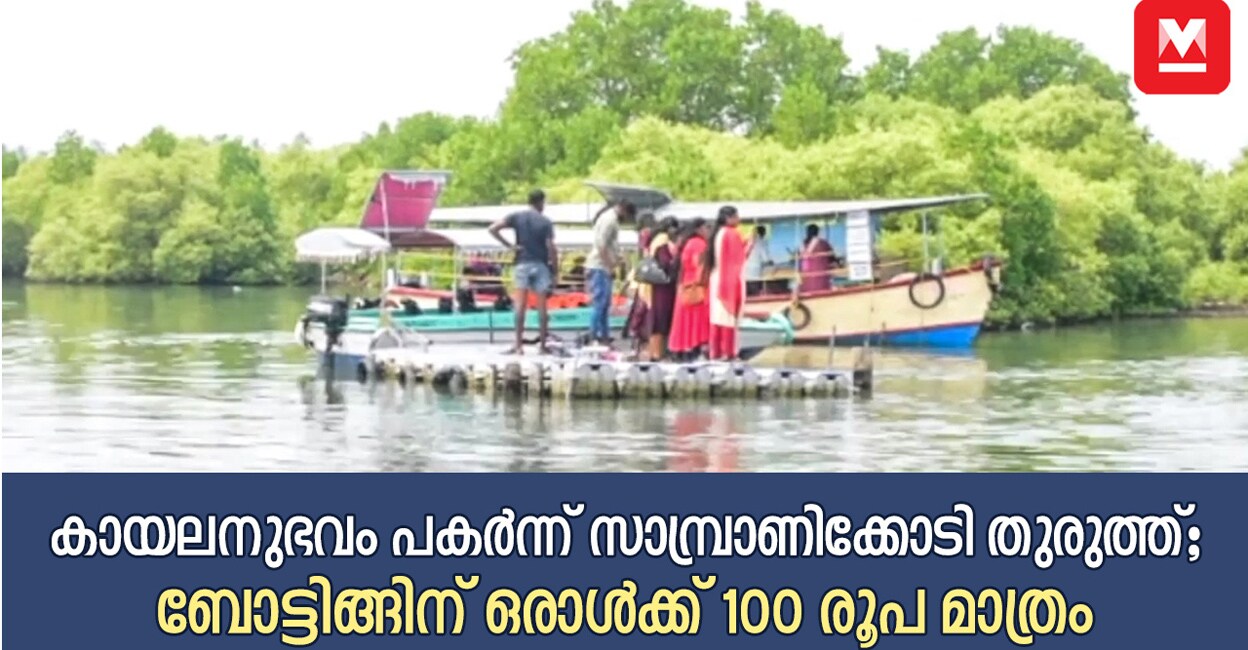 കായലനുഭവം പകർന്ന് സാമ്പ്രാണിക്കോടി തുരുത്ത്; ബോട്ടിങ്ങിന് ഒരാൾക്ക് 100