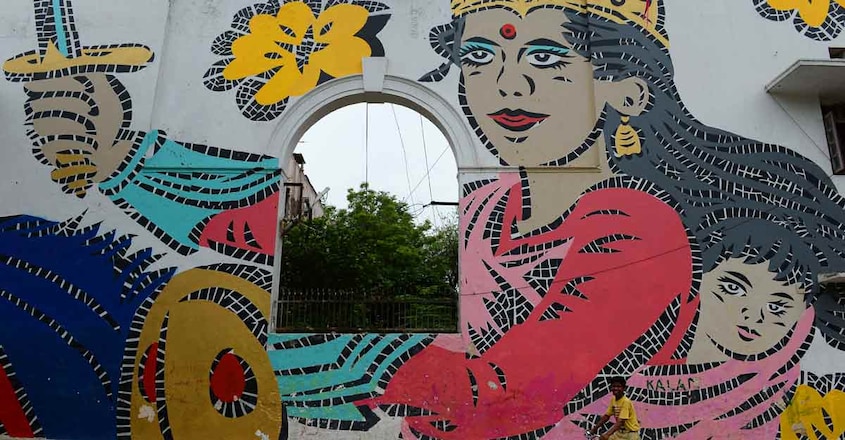 INDIA-MURAL-WALL-STREET-ART INDIA-MURAL-WALL-STREET-ART