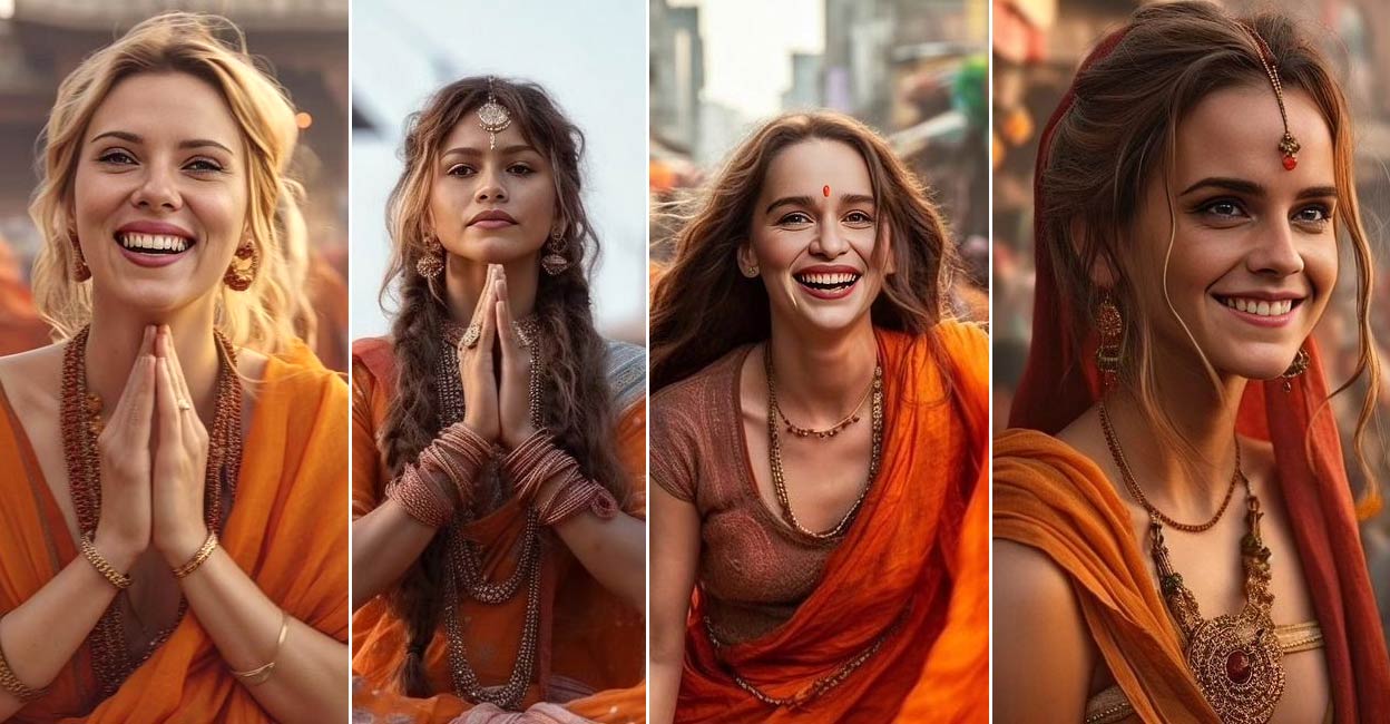 Hollywood Stars Transformed into Nuns through AI for Spiritual Journey in India